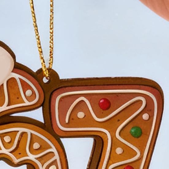 Jul 67 Akrylpynt Seks Syv Pepperkake-pynt Morsom 67 Meme Juletrepynt til Feriefestdekor