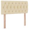 Storage Bed with Mattress Cream 90 X 200 Cm Particleboard