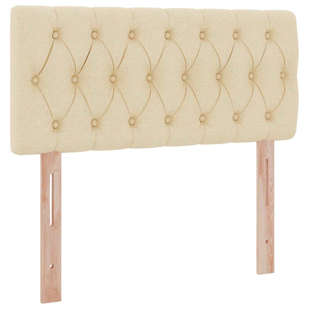 Storage Bed with Mattress Cream 90 X 200 Cm Particleboard