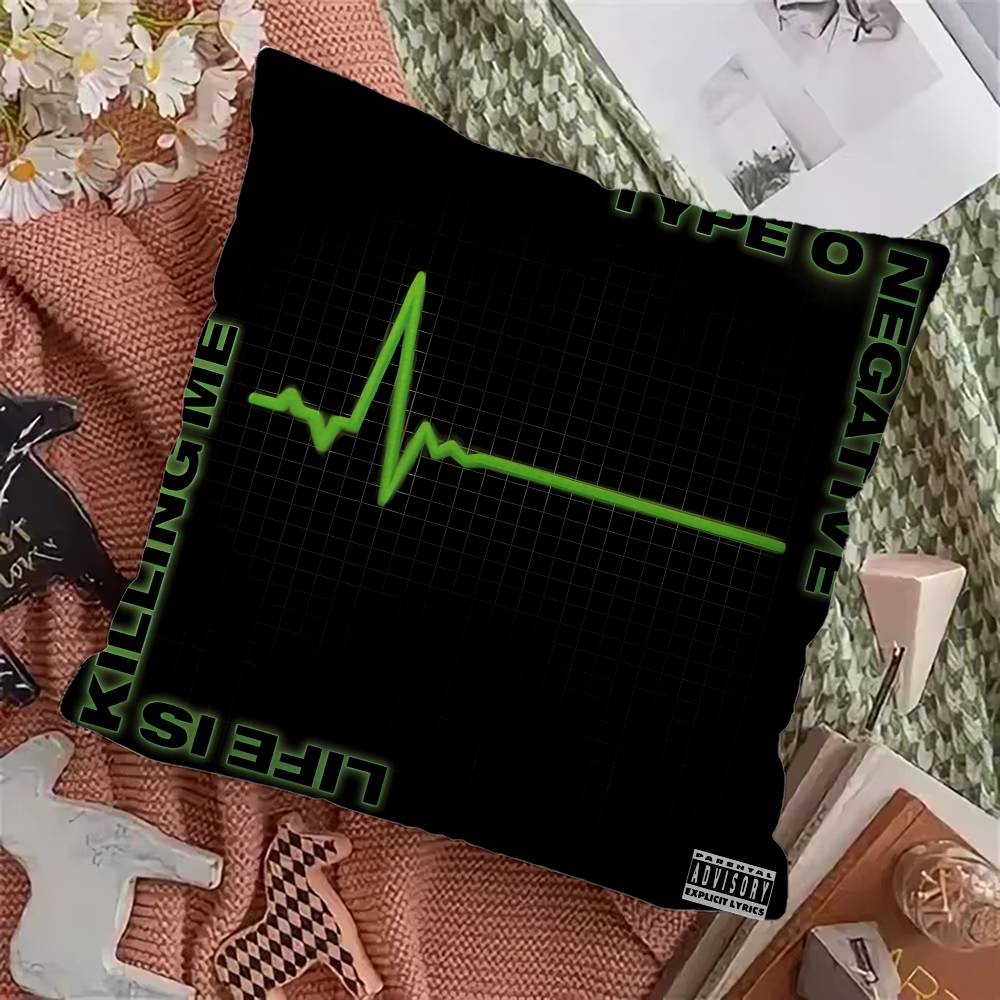 Band T-Type O N-Negative Pillow Gift Home Office Decoration Bedroom Sofa Car Cushion Cover case 45x45