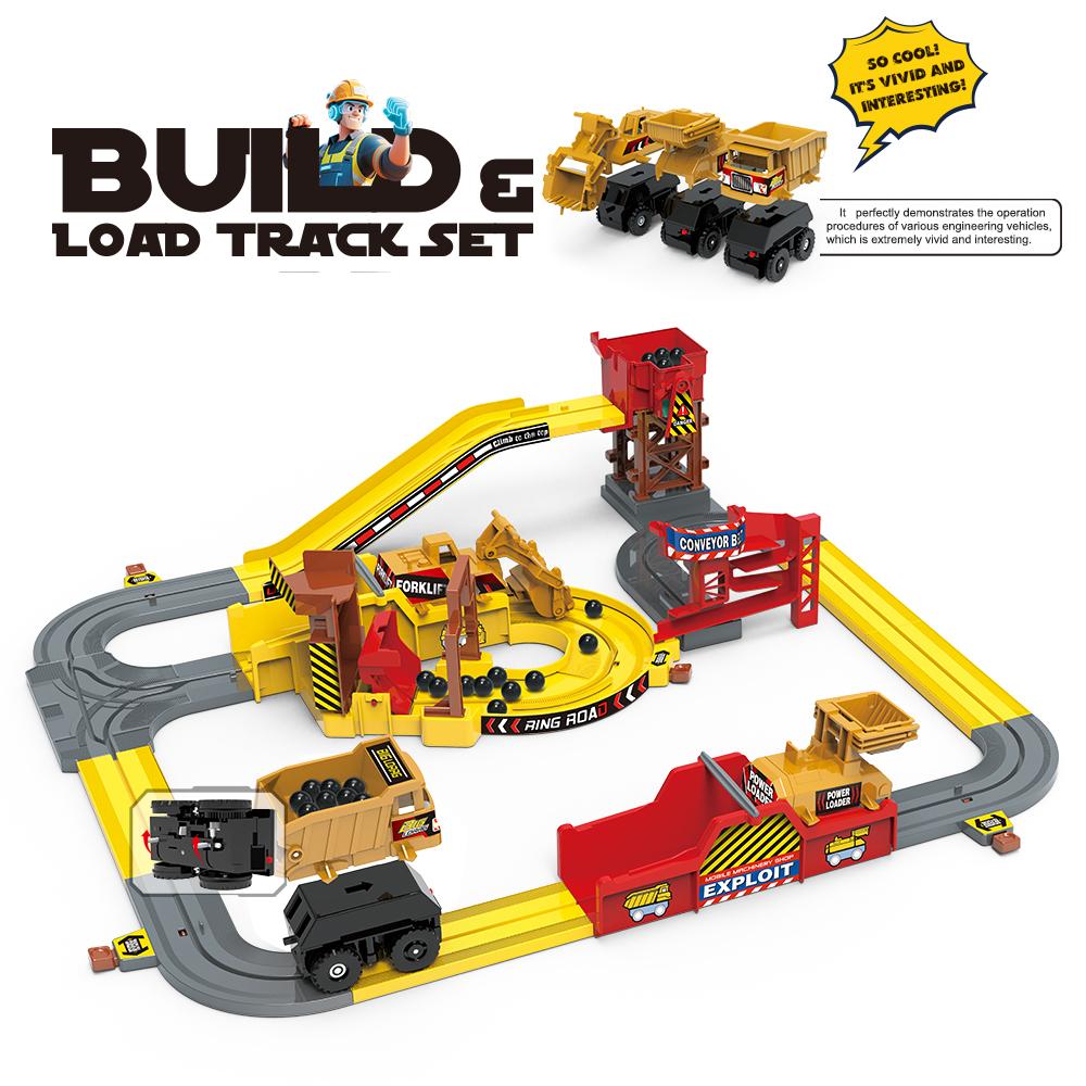 Ungiftiges Baustellenfahrzeug Minenwagen Abenteuer Eisenbahnschiene Set Angetrieben Elektrisch Pädagogisches Spielzeug Geschenk Für Kinder Jeden Alters