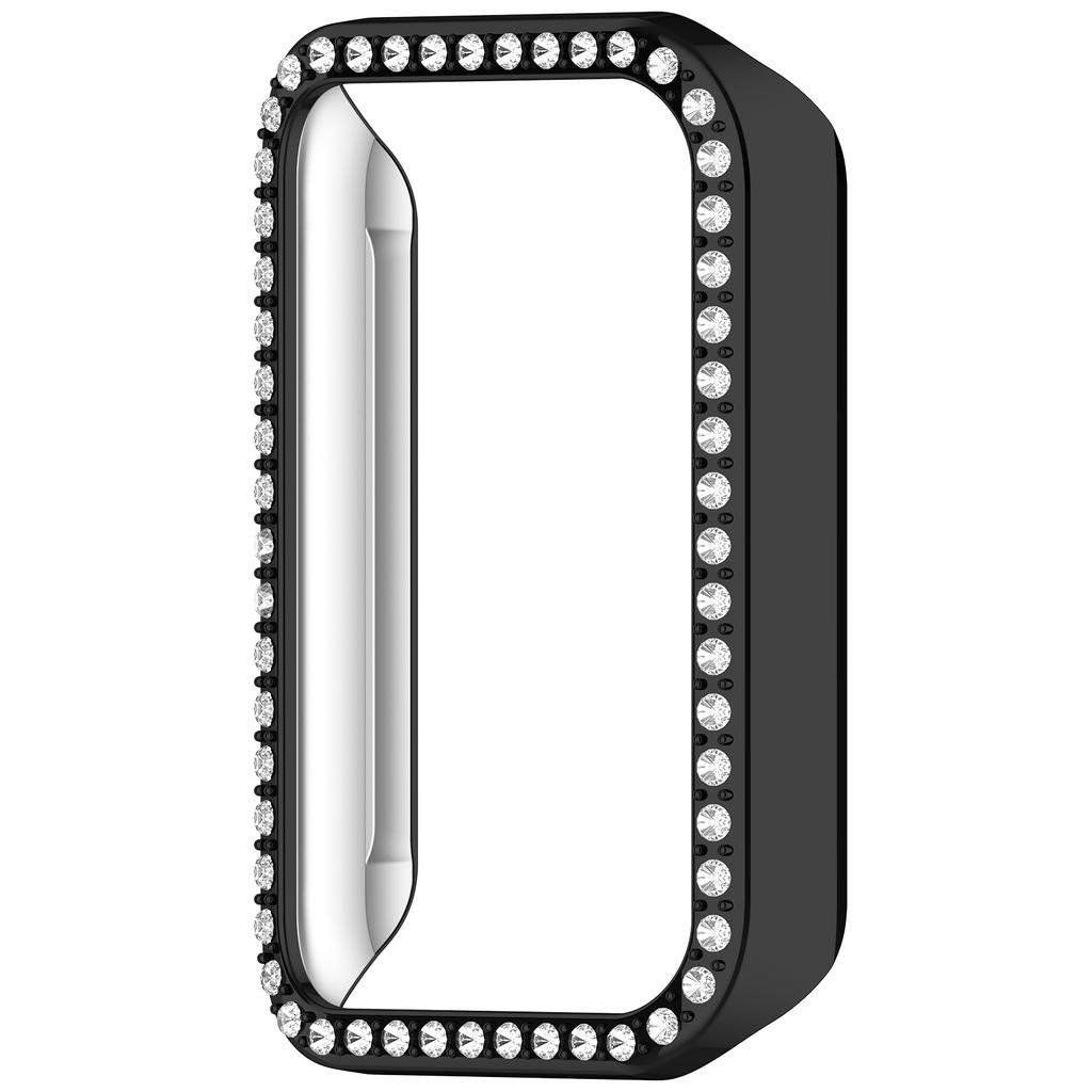 For Honor Band 10 Watch Case Rhinestone Decor Hollow Electroplating PC Watch Cover