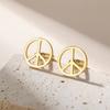 My Shape Peace Sign Cufflinks Stainless Steel Cufflinks Men Classic Cuff Buttons Wedding Business Shirt Suits Fashion Jewelry
