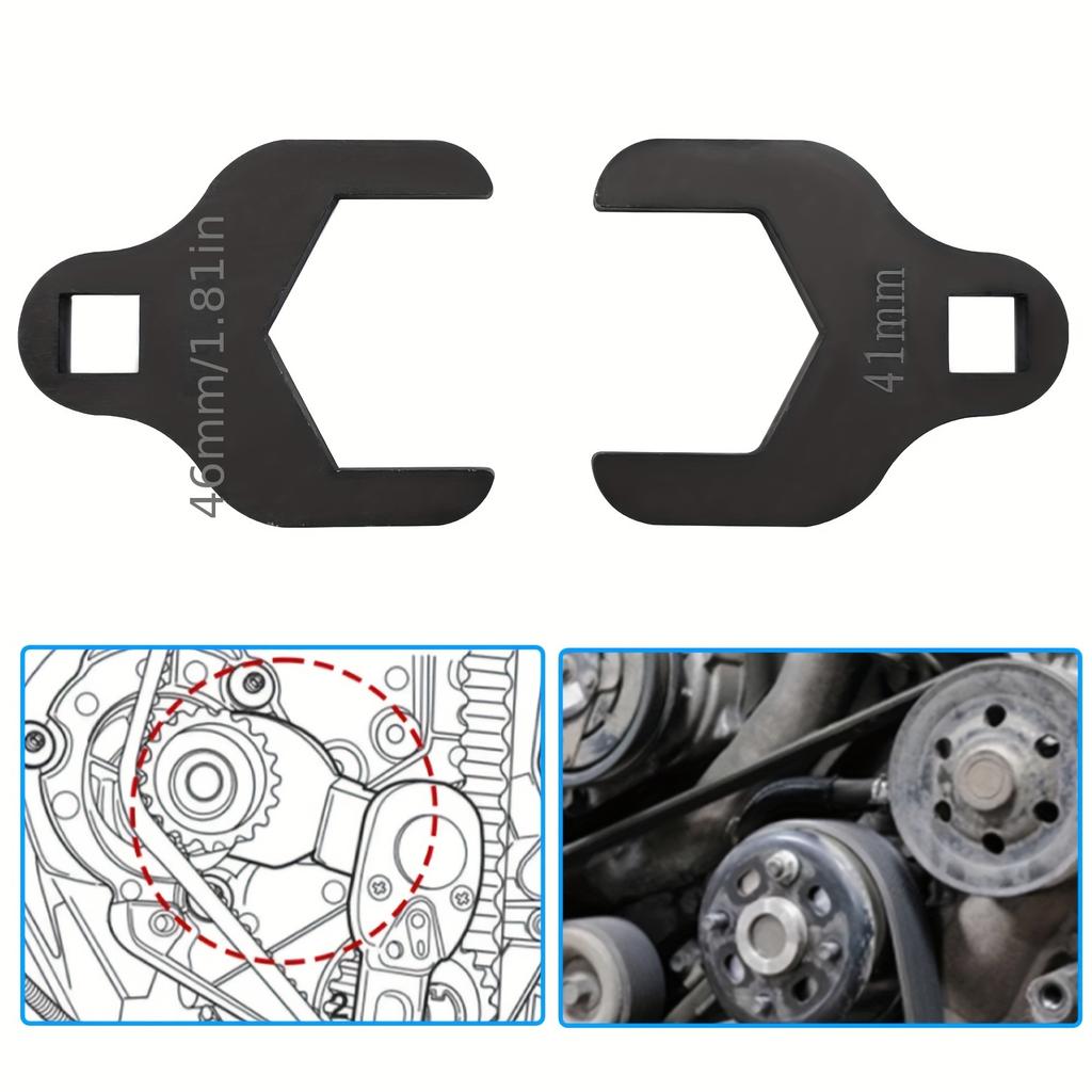 Set of 2 Water Pump Wrenches - Car Timing Belt Tensioner Adjusting Tool - Removal Tool - Timing Pulley Adjustment Wrench
