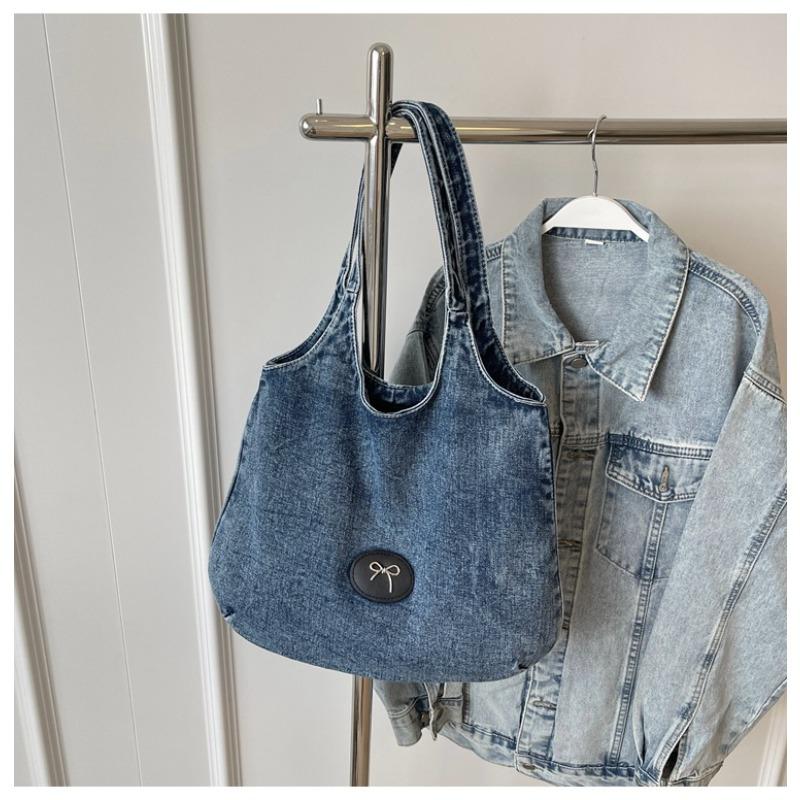 Casual and Versatile Denim Handbag for Women, 2025 New Fashionable and Stylish Large Handbag