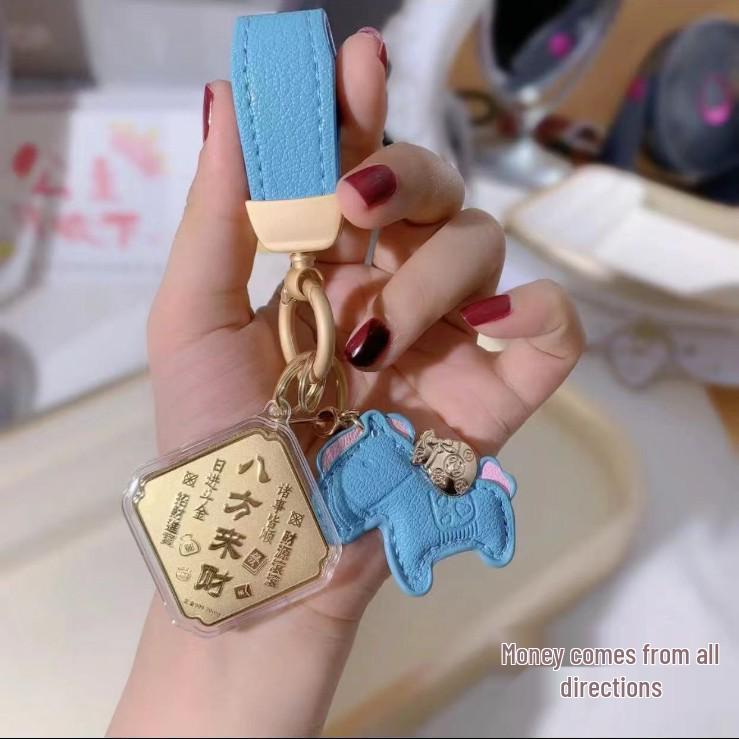 999 Gold Fortune Car & Phone Hanging Pendant Ornament Imitation Gold Foil