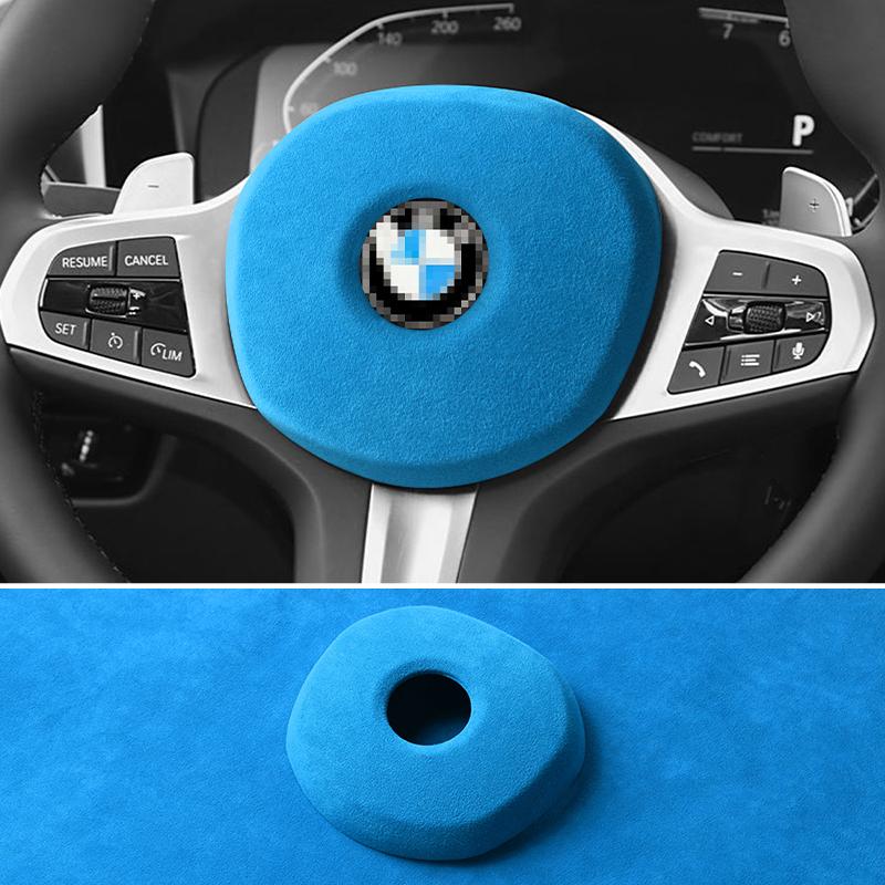 Made of Alcantara For BMW G-Chassis Steering Wheel Panel Cover Boot Trim Anti Scratch Decoration Car Interior Tuning Accessories