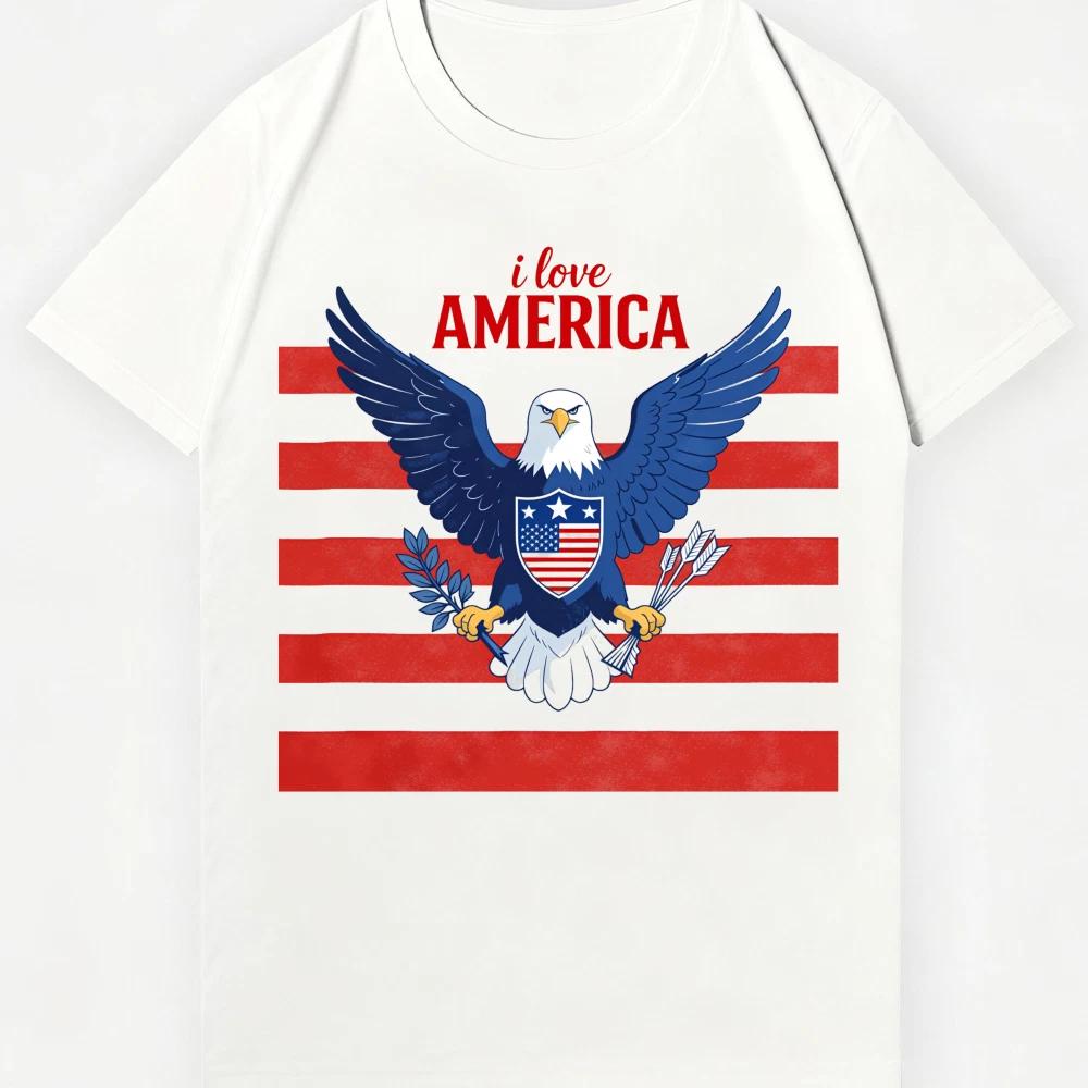 4th of July Patriotic Tee | Bald Eagle & Flag Shield Design | Men & Women’s S