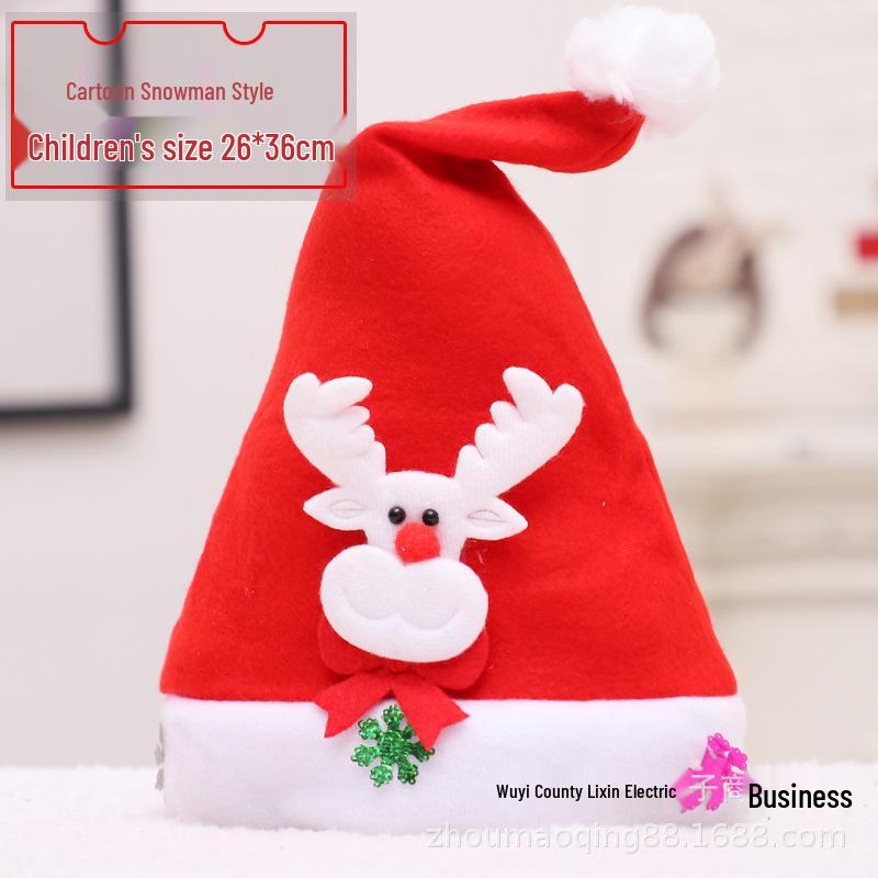 2025 Luminous Christmas Hat: Snowman & Reindeer Design for Kids & Adults