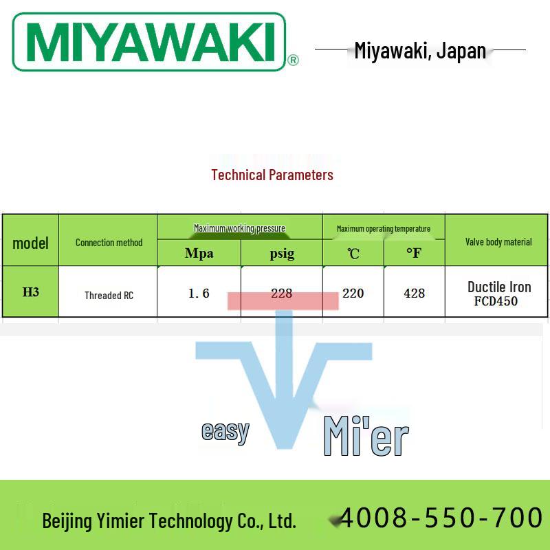 MIYAWAKI H3 H5 H9XF DN20 DN25 Steam/Air/Water Separator