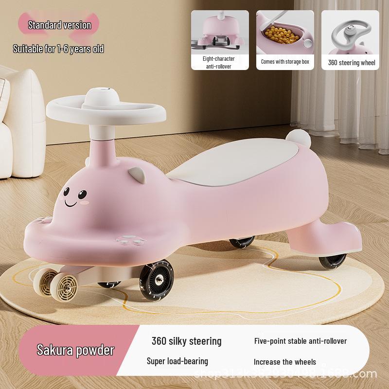 Children's Anti-Rollover Twist Car (Ages 1-6) - Rocking and Sliding Toy for Boys & Girls