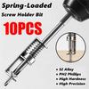 10pcs Spring Loaded Screw Holder Drill Bit Anti-Drop Screwdriver Bit Fixing Clamp Set Holder Drill Bit Tool Phillips Screwdriver