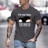 Men's Letter Penguin Print Loose Round Neck Short Sleeved T-shirt for Men Shirt