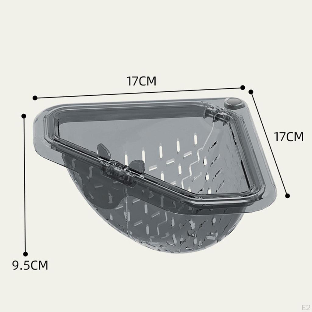 Triangle Sink Drainer Basket Hanging Draining Rack Strainer for Vegetable