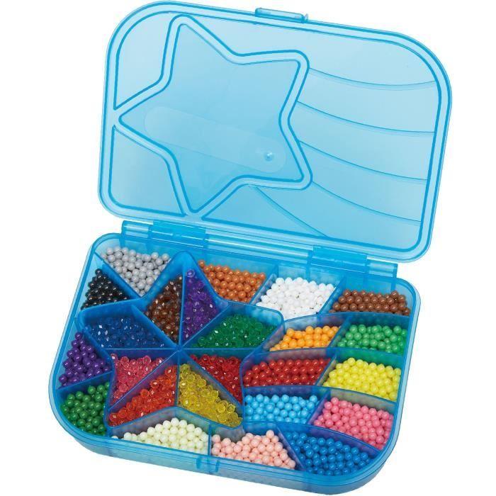 Aquabeads Méga recharge 2400 perles, perles qui collent avec de l'eau, 31502, 24 couleurs, dès 4 ans