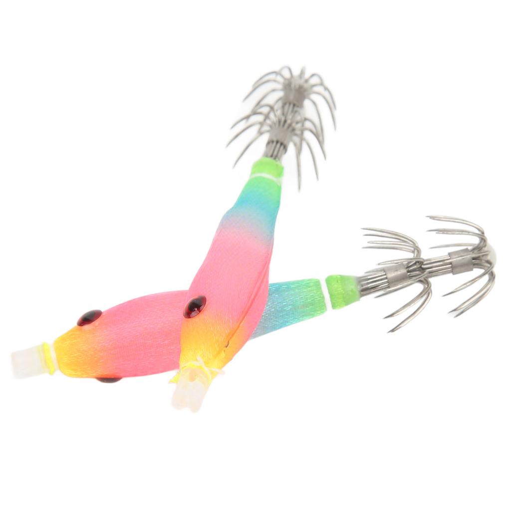 Squid Hook Intensive Luminous Stainless Steel Cuttlefish Jig Polishing Double Row Fishing Bait