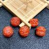Red Agate Waking Lion Walnut Dragon Bead Carved Wenwan DIY Bracelet Accessories
