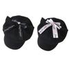 Stylish Cats Ear Design Beret Hat With Ribbon Bowknot Soft Breathable Fabric Octagonal Hat For Women Casual Outfit