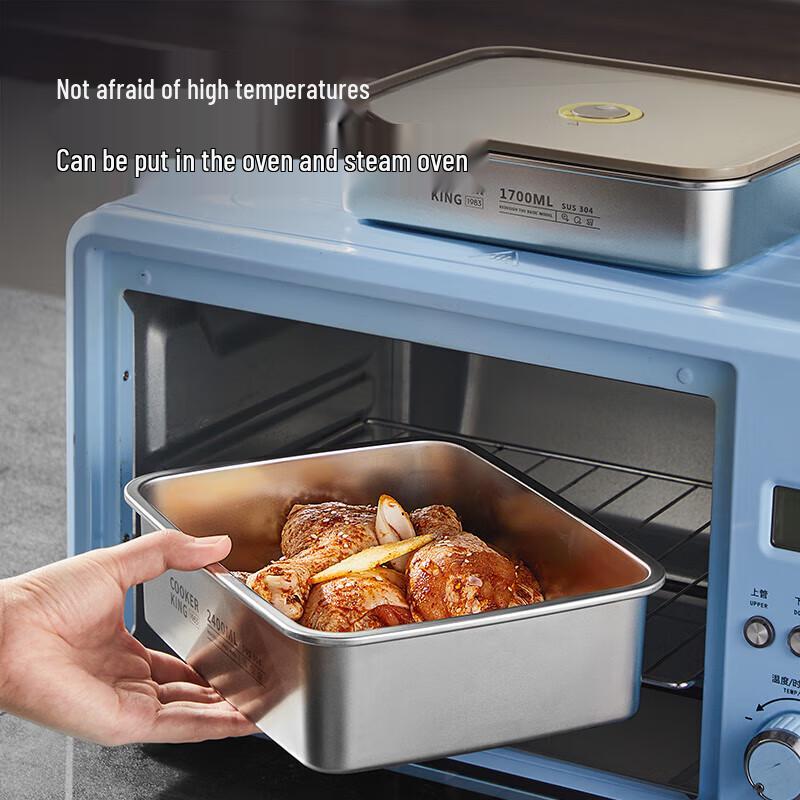 COOKER KING 304 Stainless Steel Vacuum Food Storage Container 4-Piece Set