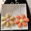 Schöner Candy Stoffblumen Schlüsselanhänger Niedliche Blume Form Schlüsselanhänger Mädchen Rucksack Anhänger Taschen Mode Dekoration Zubehör