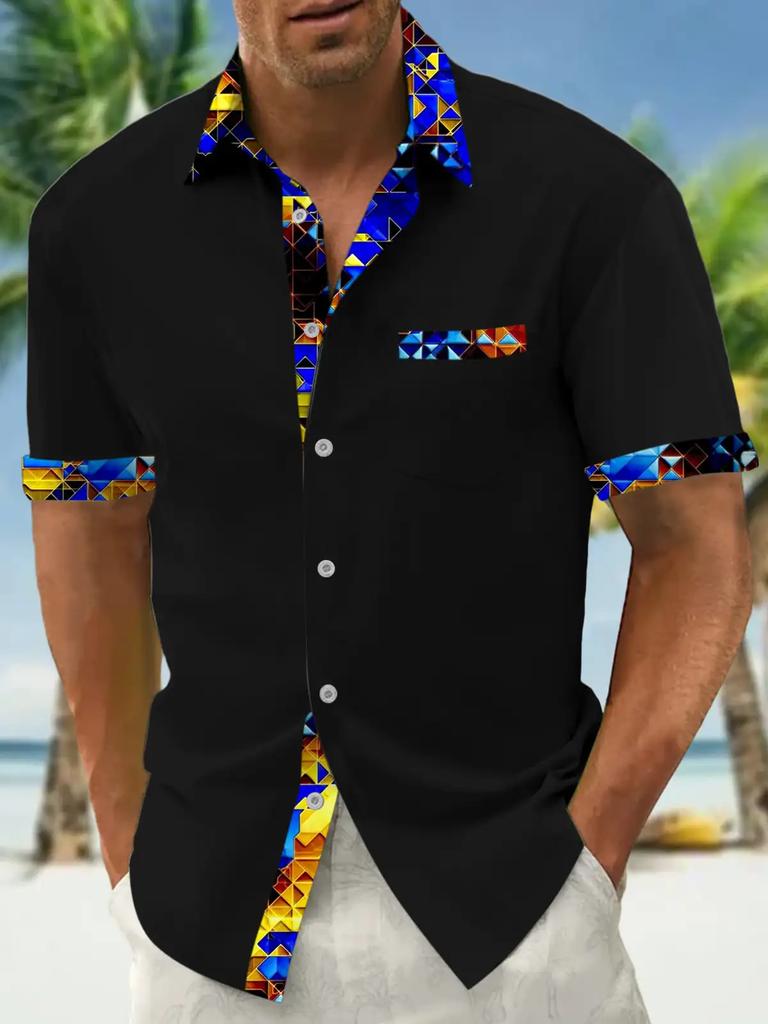 Men's Short Sleeve Linen Shirt, Casual Breathable Summer Essential for Daily Wear