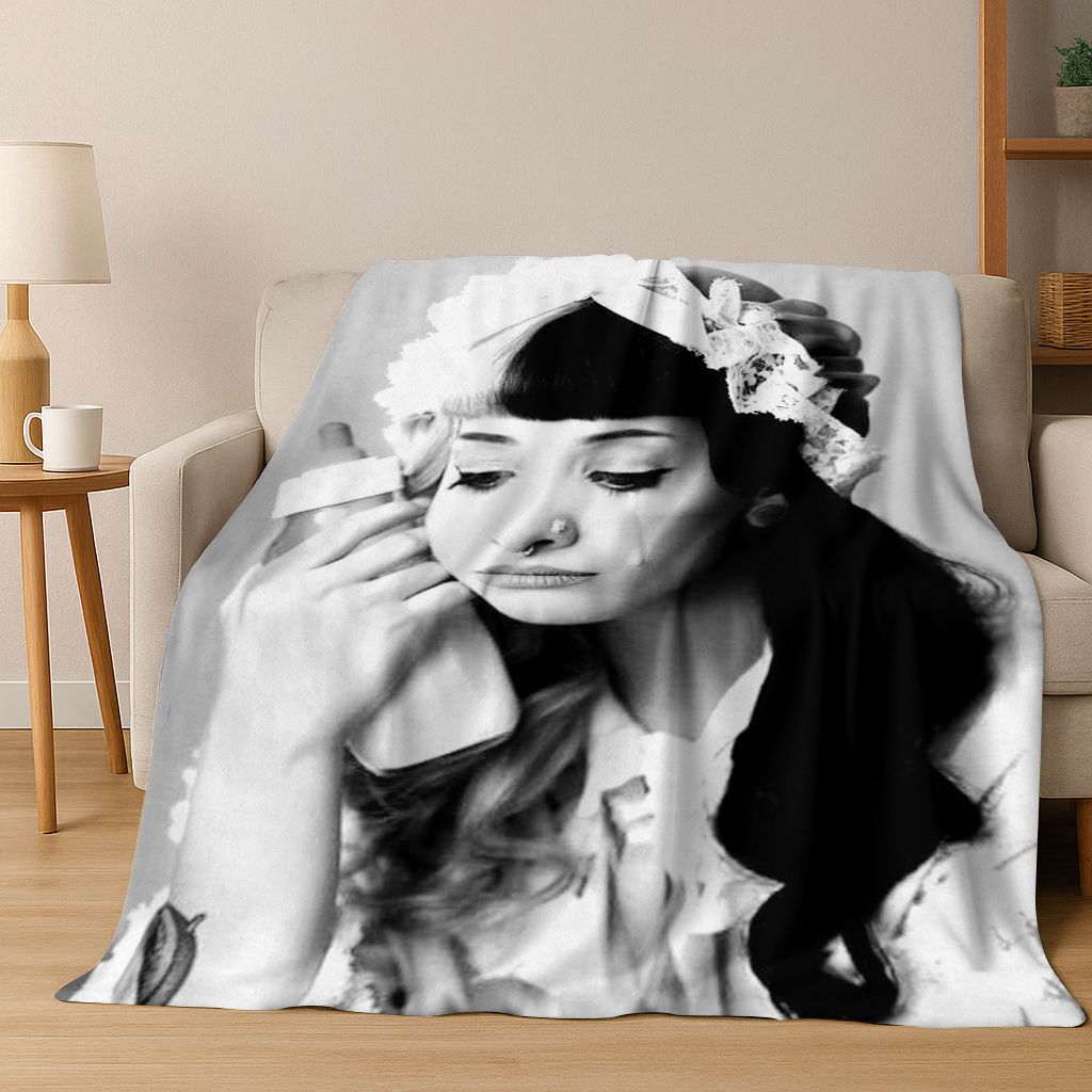 Crybaby M-Melanine Martinez Art Flannel Blanket,Cozy Soft Throw Blanket for Home Bedroom Bed Sofa Picnic Office Cover Gift Kid