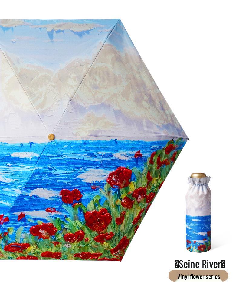 50% Reducere Umbrelă Mini Ultralight de Soare pentru Femei - Compactă, Portabilă, Design Capsulă Pliabilă