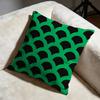 Federa Cuscino Nero e Verde Morbida Decorativa Adatta per Camera da Letto Divano Auto Viaggio