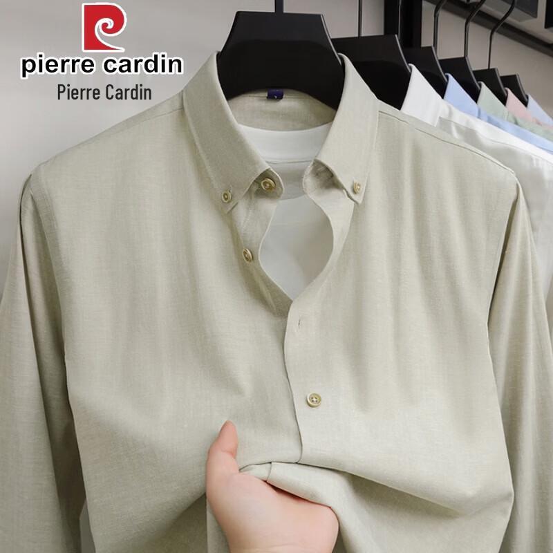 

Чоловіча сорочка з довгим рукавом Pierre Cardin, суміш модалу та льону 39/M