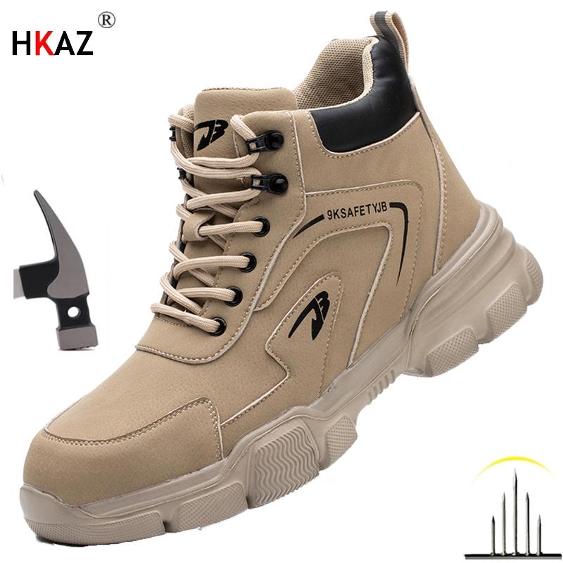 Arbeitssicherheitsschuhe Herren Sicherheitsstiefel Durchtrittsicher Durchschlagsicher Sneaker Stahlkappenschuhe Männlicher Arbeitsstiefel Unzerstörbar Wasserdicht