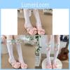 Lolita Sweet Spring Summer Knee High Socks With Lace Border And Bow For Girls