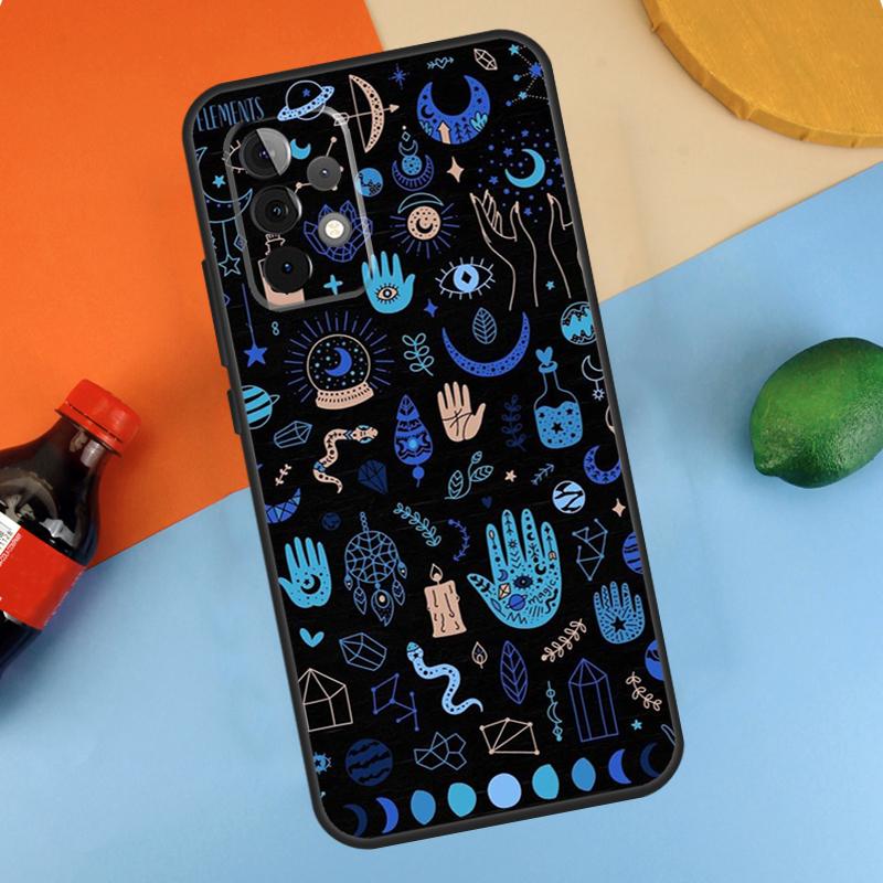 Blue Evil Eye Case For Samsung Galaxy A34 A54 A14 A35 A55 A15 A56 A36 A26 A16 A06 A12 A22 A32 A52 A13 A53