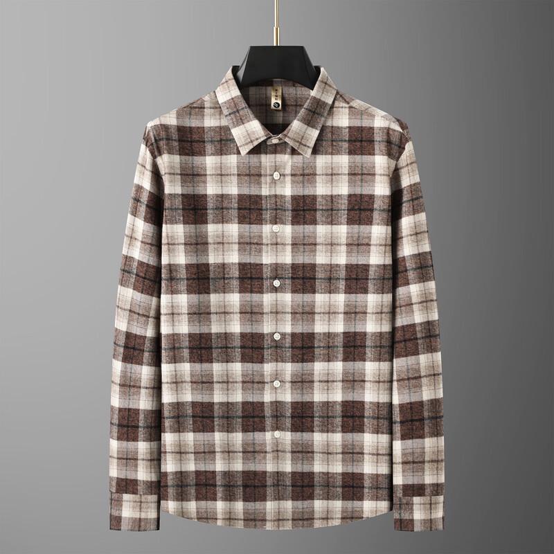 Мужская фланелевая клетчатая рубашка большого размера с начесом 4XL