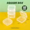 10Pcs/Lot Mini Plastic Box Rectangular Box Storage Box Translucent Box Packing Box Dustproof Durable Strong Jewelry Storage Case
