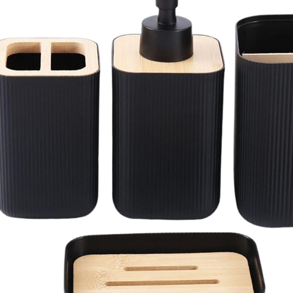 4x Bathroom Accessories Portable Practical Stylish Keep Tidy Bath Essential for Countertop Hotel Restroom Apartment Household