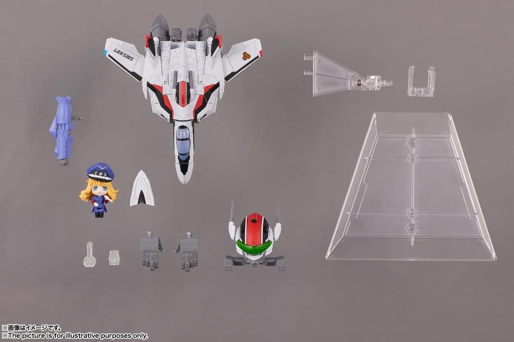 TINY SESSION Macross F VF-25F Messiah Valkyrie (Alto's Unit) with Sheryl - Approx. 100mm PVC & ABS Painted Action Figure