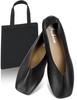 Lavento Portable Slippers by a Physical PU and Portable Antibacterial and with Storage Perfect for Business Entrance and School Events Women's