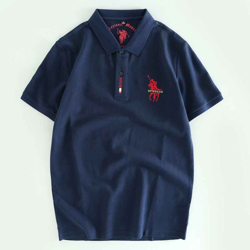 Odm Company Goods! Exported to Japan, Foreign Trade Surplus Polo Shirts, Casual Collared Shirts with Embroidery, Large Size Short-Sleeve T-Shirts