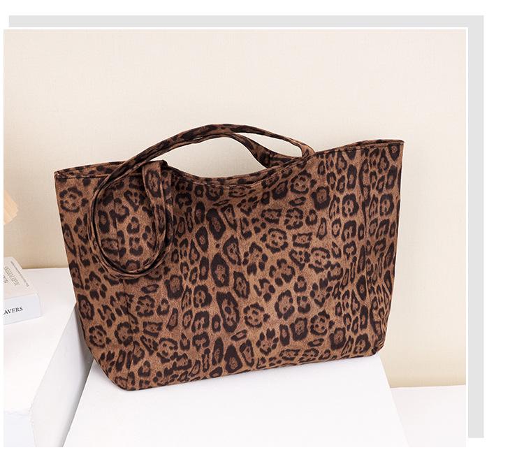 Damen 2025 Tragetasche mit Leopardenmuster: Großes Fassungsvermögen, stilvolle Pendler-Unterarmtasche