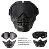 [Ongwan] Totenkopf Motorradbrille Unisex Outdoor Abnehmbare Motorradbrille Helm Motorrad Ski Sport Rennen (Grau)