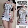 Sexy Lingerie Suspenders Lace Perspective Nurse Uniform Hot Sexy Uniform Suit Cosplay Pure Lust Pajamas Woman
