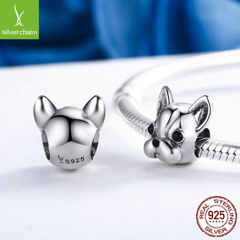 Silver Ziyun 925 Bulldog Puppy Beads - Original Animal Jewelry Accessories