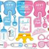Gender Reveal Party Photo Props: Baby Style Mustache Set