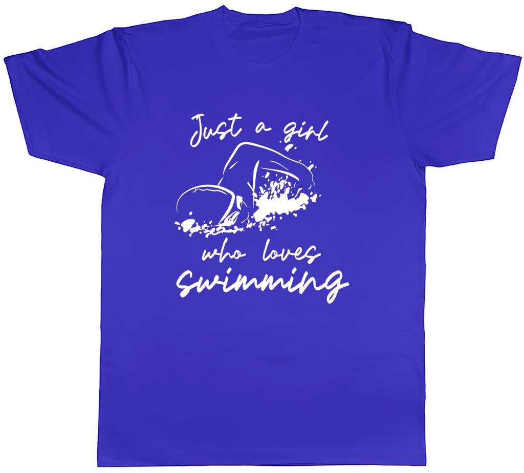 Girl who loves Swimming Mens TShirt Swim Swimmer Tee Gift