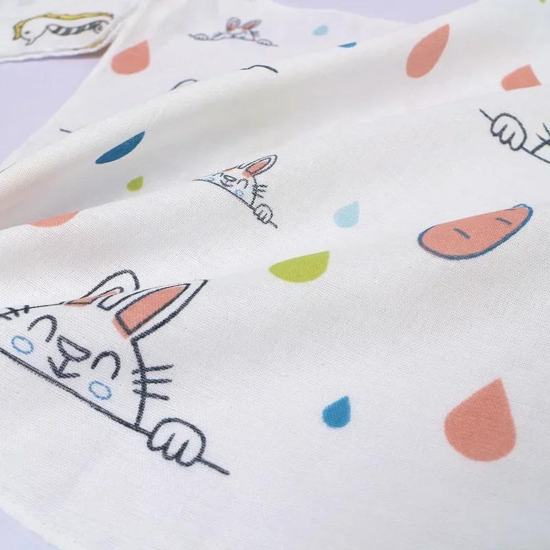 1Pcs 30*30cm Baby Bath Cotton Baby of Pure Cotton Gauze Soft Cartoon Pattern Bath  Feeding Saliva Towel