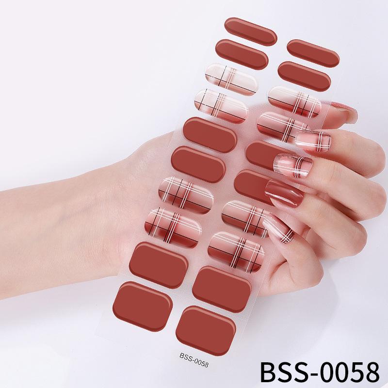 20 prstové samolepky na gelové nehty 3D polovytvrzené samolepky na nehty samolepky na nehty