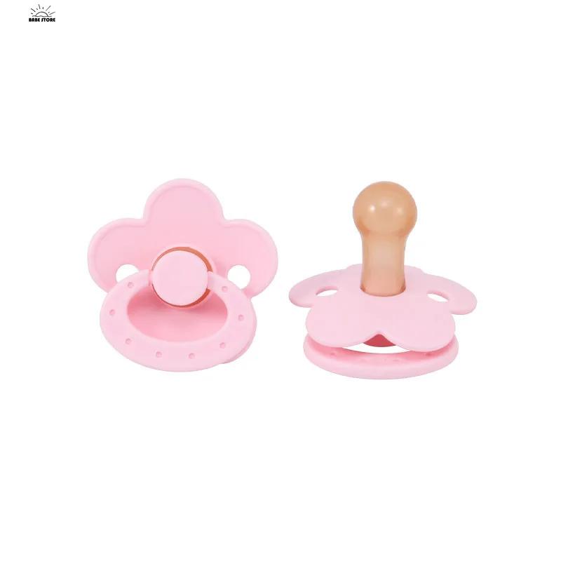 New Newborn Baby Silicone Pacifier Newborn Pacifier Infant Teether Chewable Toy Safety Baby Care Product Pacifiers Chain Set