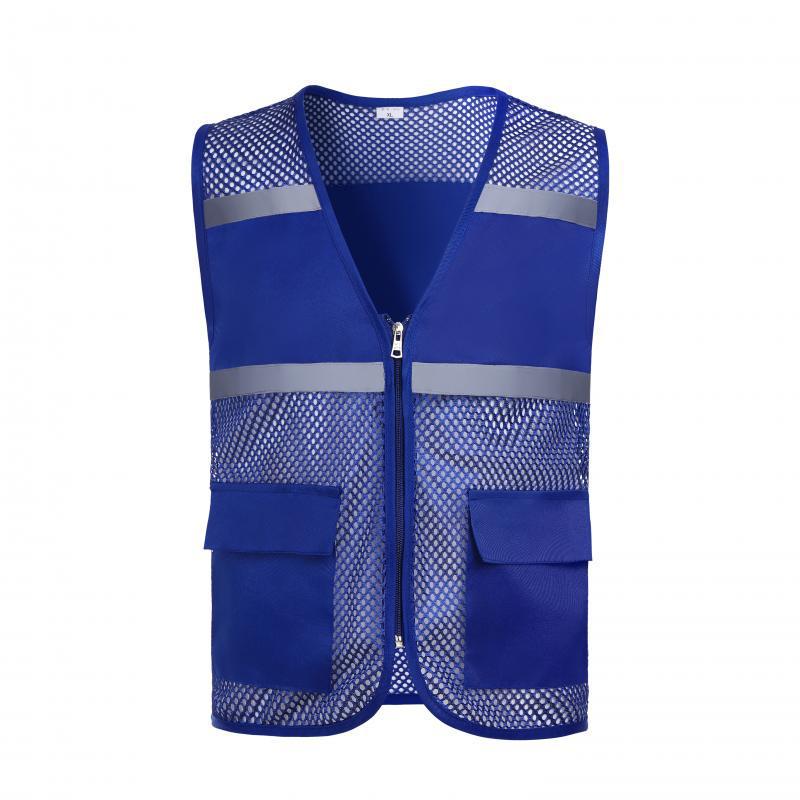 Custom Reflective Safety Vest with Logo for Nighttime Construction and Sanitation Workers