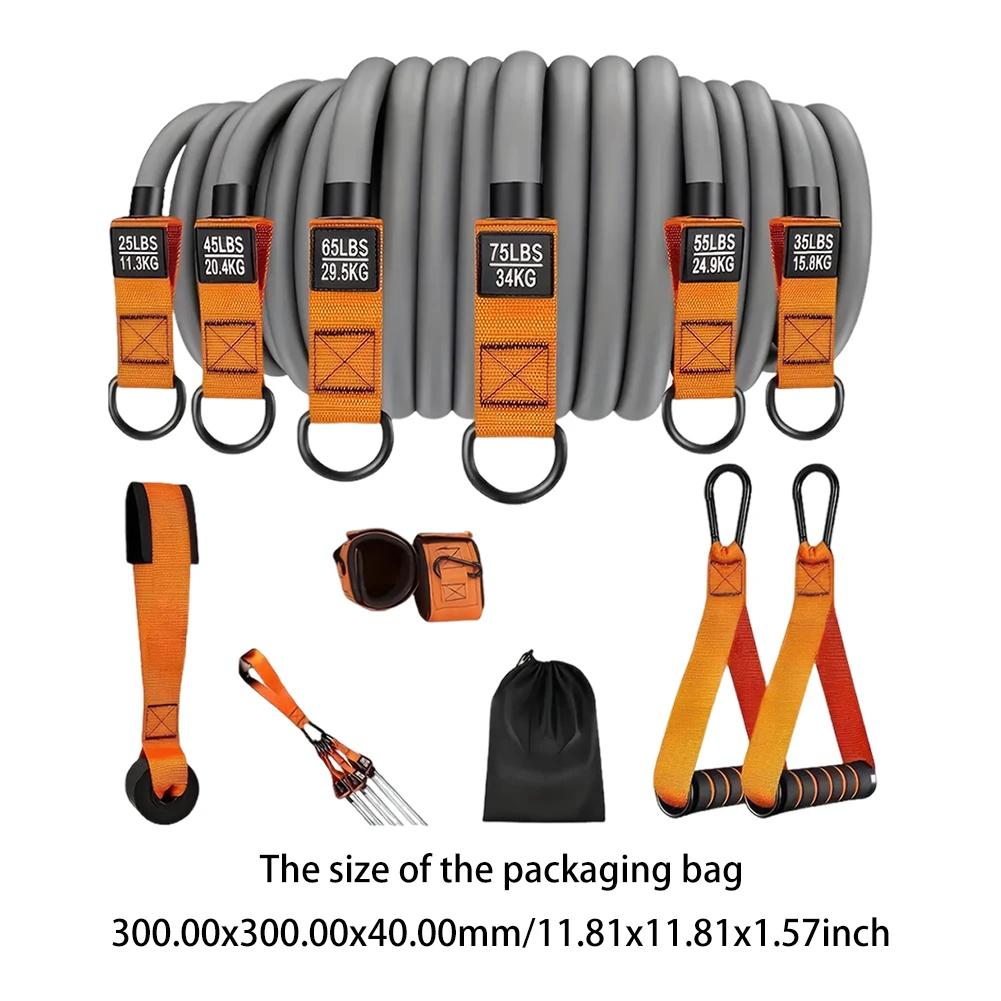 Multifunctional Pilates Bar & Resistance Bands Portable Weighted Exercise Pilates Bar for Women & Men Home Gym Exercise Fitness