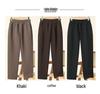 Fleece-Lined High-Waisted Slim-Fit Pants for Mid-Aged & Elderly Women - Trendy Autumn/Winter Outerwear.